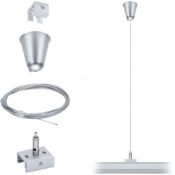 PAULMANN PLM 95583 - Suspensión de cable ProRail3, 3 m, plateada