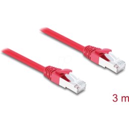 DELOCK 81186 - Cable de red RJ45 Cat.6A S/FTP 3 m, rojo