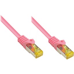 GOOD CONNECTIONS GC 8070R-003M - Latiguillos: Cable sin procesar Cat.7, magenta, 0,25m