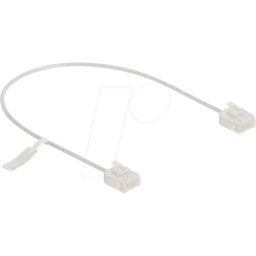 DELOCK 80756 - Cable de red RJ45 Cat.6 UTP Ultra Slim 0,3 m gris con enchufes c