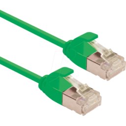 ROLINE 21153337 - Cable de parche, Cat.6a, U/FTP, SLIM, verde, 5 m..