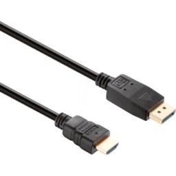 HDSUPPLY HDS X-DC055-010 - DP macho a HDMI macho, 1080p, negro, 1,0 m