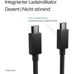 FREI WLD-CC-2 - Cable de sincronización y carga, USB-C, 100 W, 2,0 m.