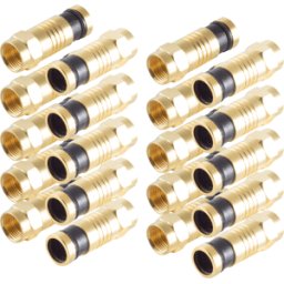 SHIVERPEAKS SHVP BS15-300914 - 10x oro F-conector de compresión para el cable 7,2mm