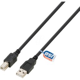 TTL NETWORK TTL 4123-1,8M - Cable USB 2.0, conector macho a macho B, 1,8 m