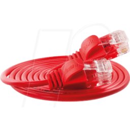 SLIM UL6 1 RT - Cat.6 Cable ligero DELGADO, U/UTP, 1,0 m, rojo