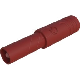 HIRSCHMANN TEST & MEASUREMENT ASS 4-2 RT - Adaptador de seguridad, conector de 4 mm, casquillo de 2 mm, roj