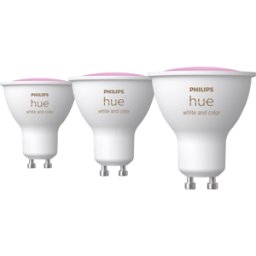 PHILIPS HUE HUE 929003666503 - Luz inteligente, GU10, 4,26 W, RGBW, 3 piezas