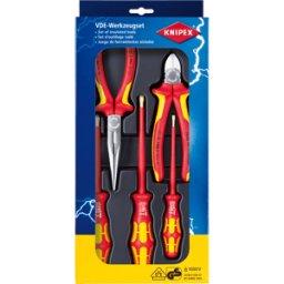 KNIPEX KN 00 20 13 - Juego de herramientas, VDE, alicates, destornillador, electricis