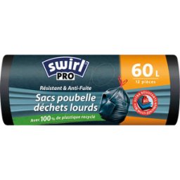 SWIRL 1183 - Bolsas de plástico para cargas pesadas PROFI 1183, 60 l,