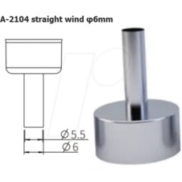 ATTEN A-2104 - Boquilla de aire caliente, recta, Ø 6 mm para STATION ST-8800/88