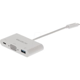 NEDIS N CCGP64760WT02 - Cable adaptador USB, conector tipo C > USB a, tipo C, VGA, 0,2 m