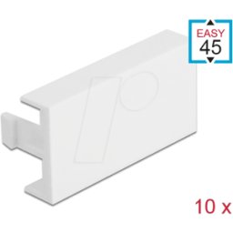 DELOCK 81301 - Placa de cubierta de módulo Easy 45 45 x 22,5 mm 10 piezas blanc