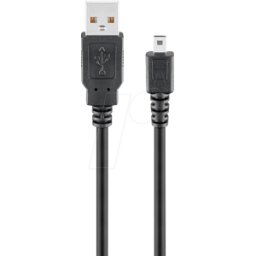 GOOBAY 93972 - Cable USB 2.0, conector macho a macho Mini B, 1,8 m