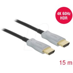 DELOCK 85012 - Cable HDMI óptico activo (AOC), 4K 60Hz, 15 m