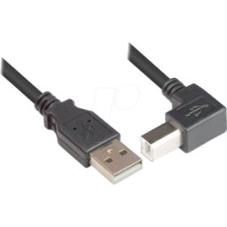 GOOD CONNECTIONS GC 2510-3W - Cable USB 2.0, conector macho a macho B, acodado, 3,0 m