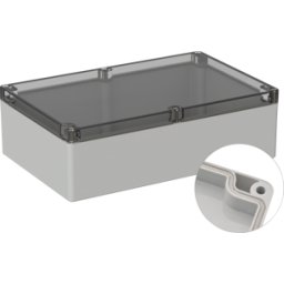 BOX4U 5U250310 - Carcasa industrial, 300 x 230 x 85 mm, IP66, gris luminoso