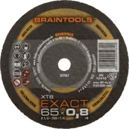 RHODIUS RHO 207067 - Mini hoja, acero inoxidable, 65 mm, 0,8 mm, XT8, 6 mm