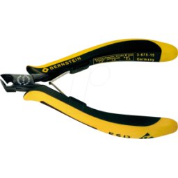 BERNSTEIN BERN 3-675-15 - ESD cortador frontal angulado, disipativo, 115 mm, mini-bisel