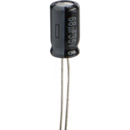 PANASONIC FR-A 68U 35 - Elko radial, 68 microF, 35 V, 105 °C, baja ESR