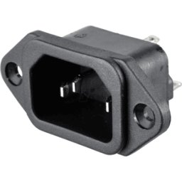 FREI KES 1-36 - Conector IEC brida horizontal, terminales para soldar horizontal
