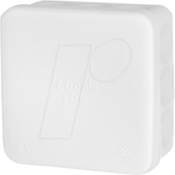 F-TRONIC FR E1210 WS - FR caja de conexiones E1210w, 80x80x37mm, IP55, w/w, o pesta&nti