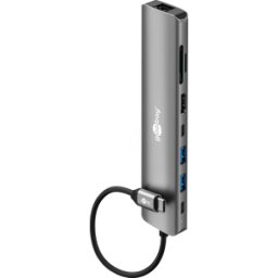 GOOBAY 79146 - Adaptador multipuerto USB-C, HDMI, Ethernet, USB tipo A, USB tip