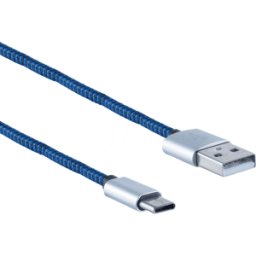 SHIVERPEAKS SHVP BS1450018 - Conector USB-A > Conector USB tipo C nylon azul 0,3m