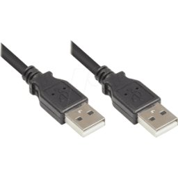 GOOD CONNECTIONS GC 2212-AA1S - Cable USB 2.0, conector A a conector A, negro, 1 m