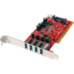 STARTECH.COM ST PCIUSB3S4 - Tarjeta PCI, 4 puertos USB 3,0, perfil bajo opcional
