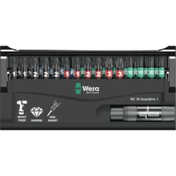 WERA IMP 30 - Bit-set bit-check impactor, 30 piezas mezcladas, torsión