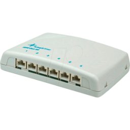 TELEGÄRTNER TG J02021A0051 - Mini caja de distribución Cat.6A, 6 puertos
