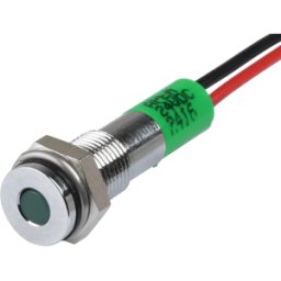 APEM APM Q6F3C G24E - Lámpara de señalización LED, verde, 24 V, 6