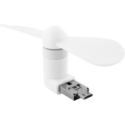 XLAYER 211038 - USB 2-en-1 mini ventilador, blanco