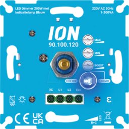 ION INDUSTRIES ION 90100120 - Atenuador LED con lámpara indicadora azul