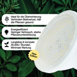 VENSO ECOSOLUTIONS VENSO E501 020 - Lámpara de planta LED E27, 7 W, Invierno, Crecer plantas