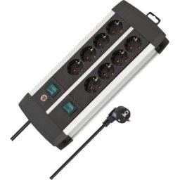 BRENNENSTUHL BRE 1391000908 - Premium Alu-Line tira de enchufe 8-fold