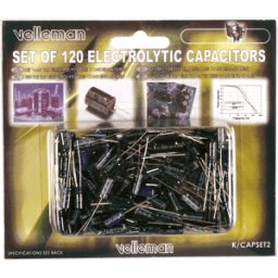 VELLEMAN K/CAP2 - Surtido, condensadores electrolíticos, 120 piezas