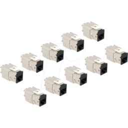 DELOCK 88118 - Keystone RJ45 hembra a LSA Cat.6A juego 10 piezas