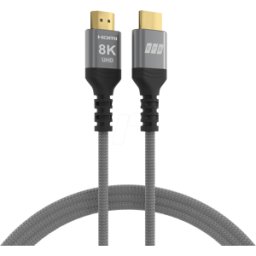 EFB-ELEKTRONIK EFB HDMI21-00004 - Cable HDMI ultra alta velocidad 8K60Hz 48 Gbit/s, gris, 3,0 m.