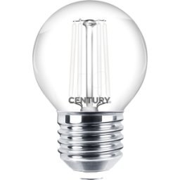 CENTURY CEN INH1GW452727 - Lámpara LED E27, 4,5 W, 470 lm, 2700 K, filamento, blanco