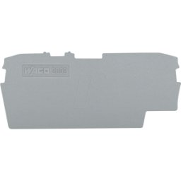 WAGO 2002-1691 - Extremo y placa intermedia, 1 mm de espesor, gris