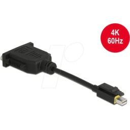 DELOCK 65979 - Mini DisplayPort 1,1 a DVI adaptador con bloqueo pasivo