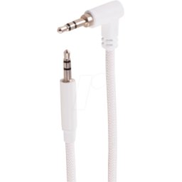 SHIVERPEAKS SHVP BS14-07126 - Cable de audio, conector de ángulo recto de 3,5mm mm, TRS, blanc