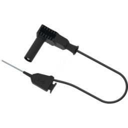 ELECTRO PJP PJP 6606-50SW - Cable de prueba, 4 mm a mini-abrazadera, 50 cm, negro