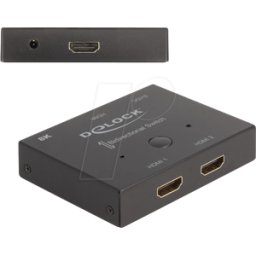 DELOCK 18776 - Conmutador HDMI, 2 puertos, 8K 60 Hz, bidireccional