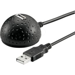 GOOBAY 68913 - Cable alargador USB 2.0 con soporte de 1,5 m
