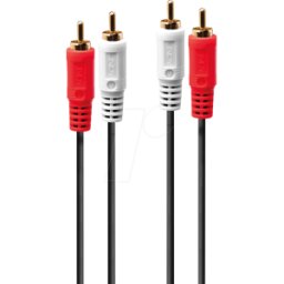 LINDY 35661 - Cable de audio RCA, 2 conectores RCA, 2,0 m