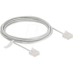 DELOCK 80770 - Cable de red RJ45 Cat.6 UTP Ultra Slim 3 m gris con enchufes cor
