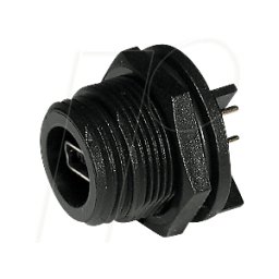 BULGIN PX0447 - Conector del panel trasero sin cable, mini USB tipo B.